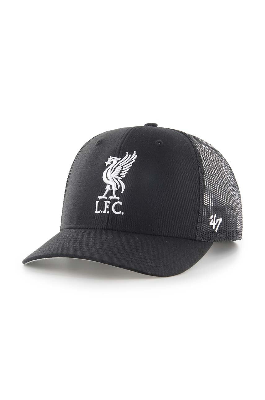 47brand sapca EPL Liverpool FC culoarea negru, cu imprimeu