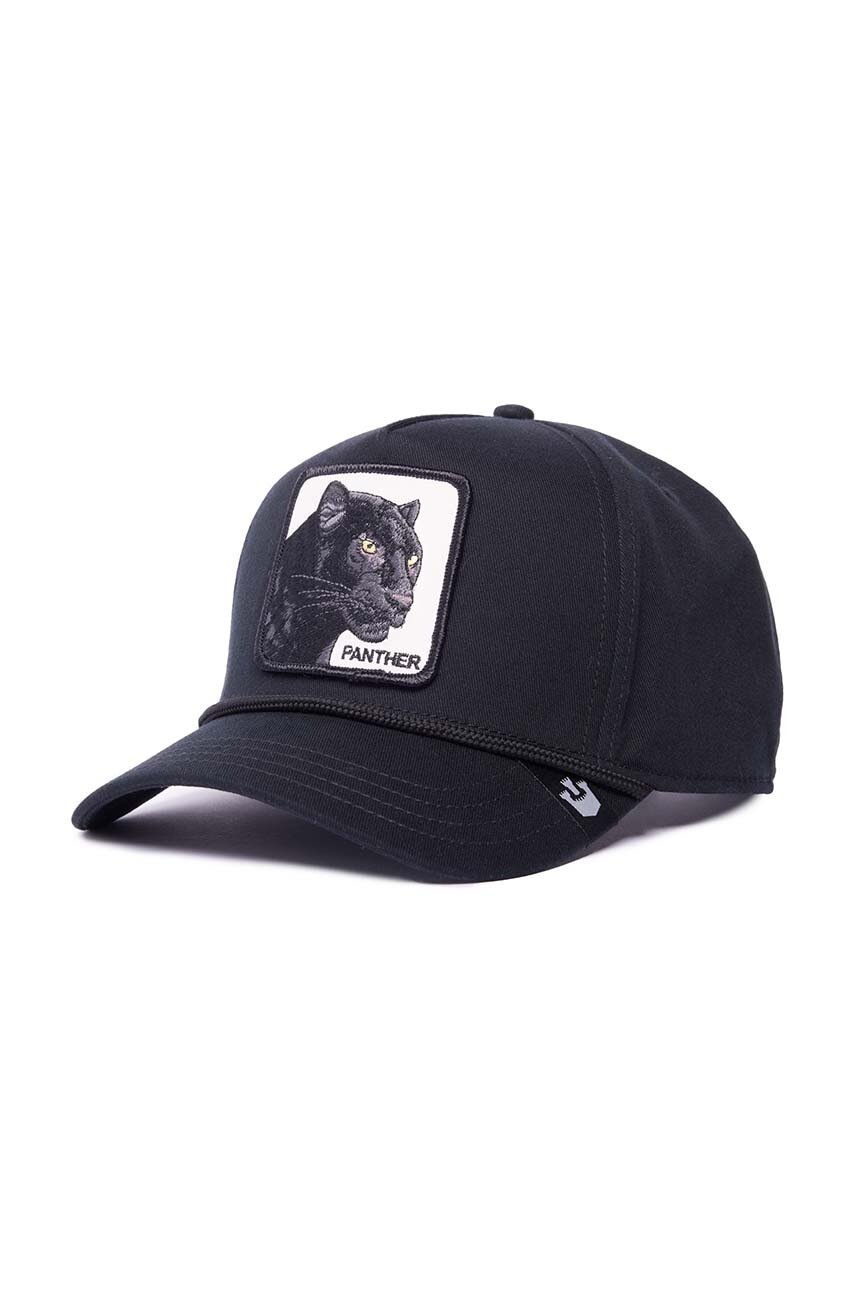 

Памучна шапка с козирка Goorin Bros Panther в черно 101-1108, Черен