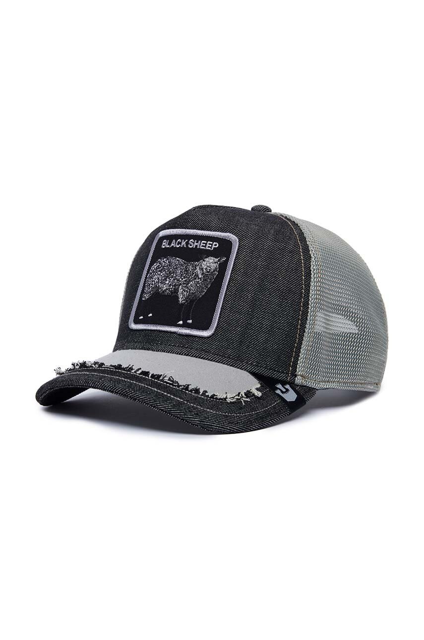 

Шапка с козирка Goorin Bros Silky Sheep в черно с апликация 101-1283, Черен