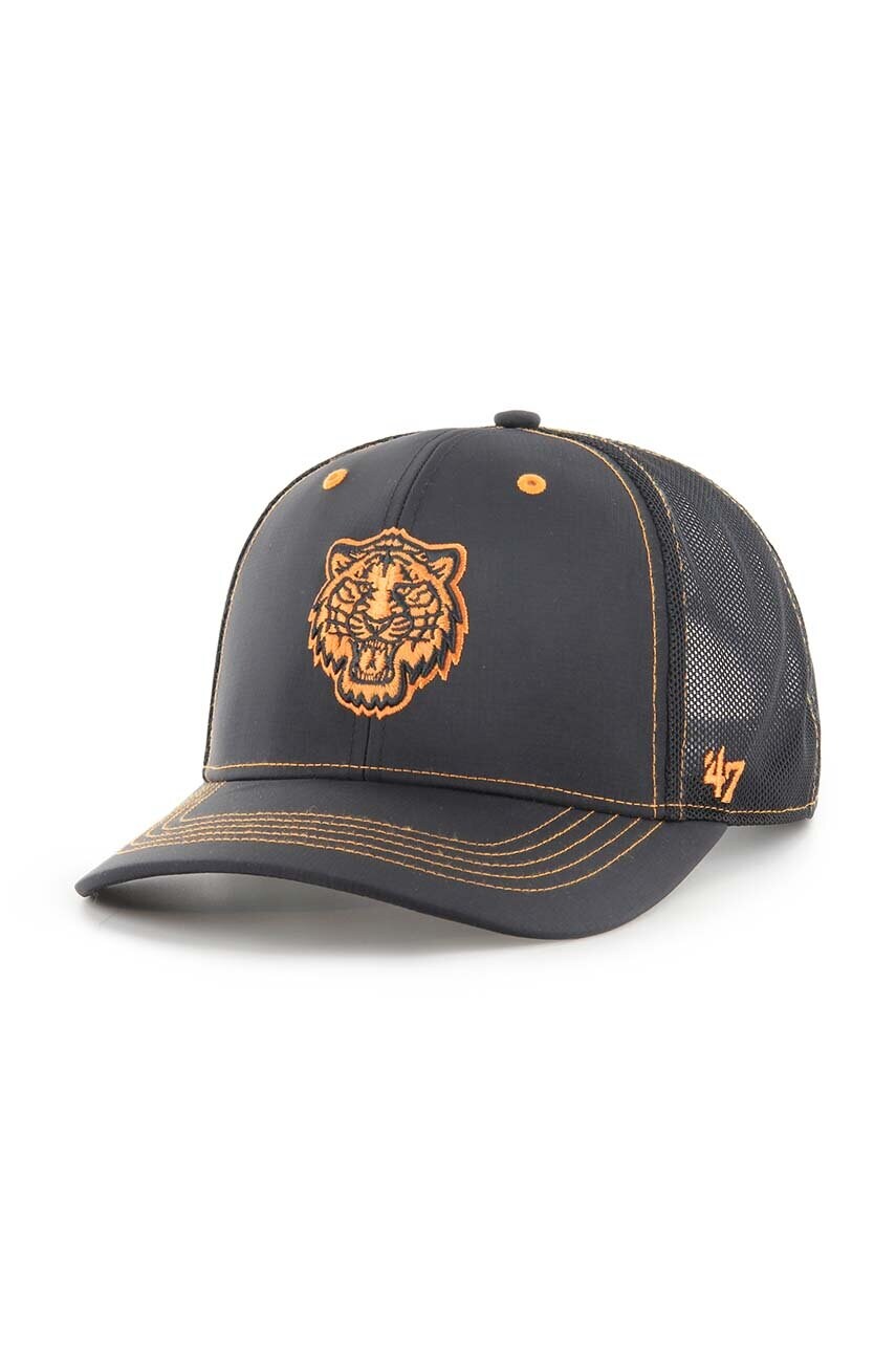 47 brand sapca MLB Detroit Tigers culoarea negru, cu imprimeu, B-XRAYD09BBP-BK 47 brand sapca MLB Detroit Tigers culoarea negru, cu imprimeu, B-XRAYD09BBP-BK