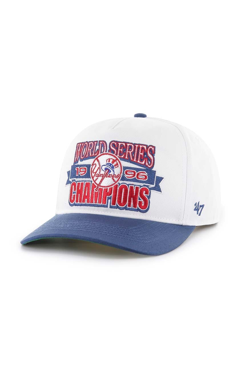 47 brand șapcă de baseball din bumbac MLB New York Yankees culoarea alb, cu imprimeu, BCWS-ARCHH17CTP-WH96 47 brand șapcă de baseball din bumbac MLB New York Yankees culoarea alb, cu imprimeu, BCWS-ARCHH17CTP-WH96
