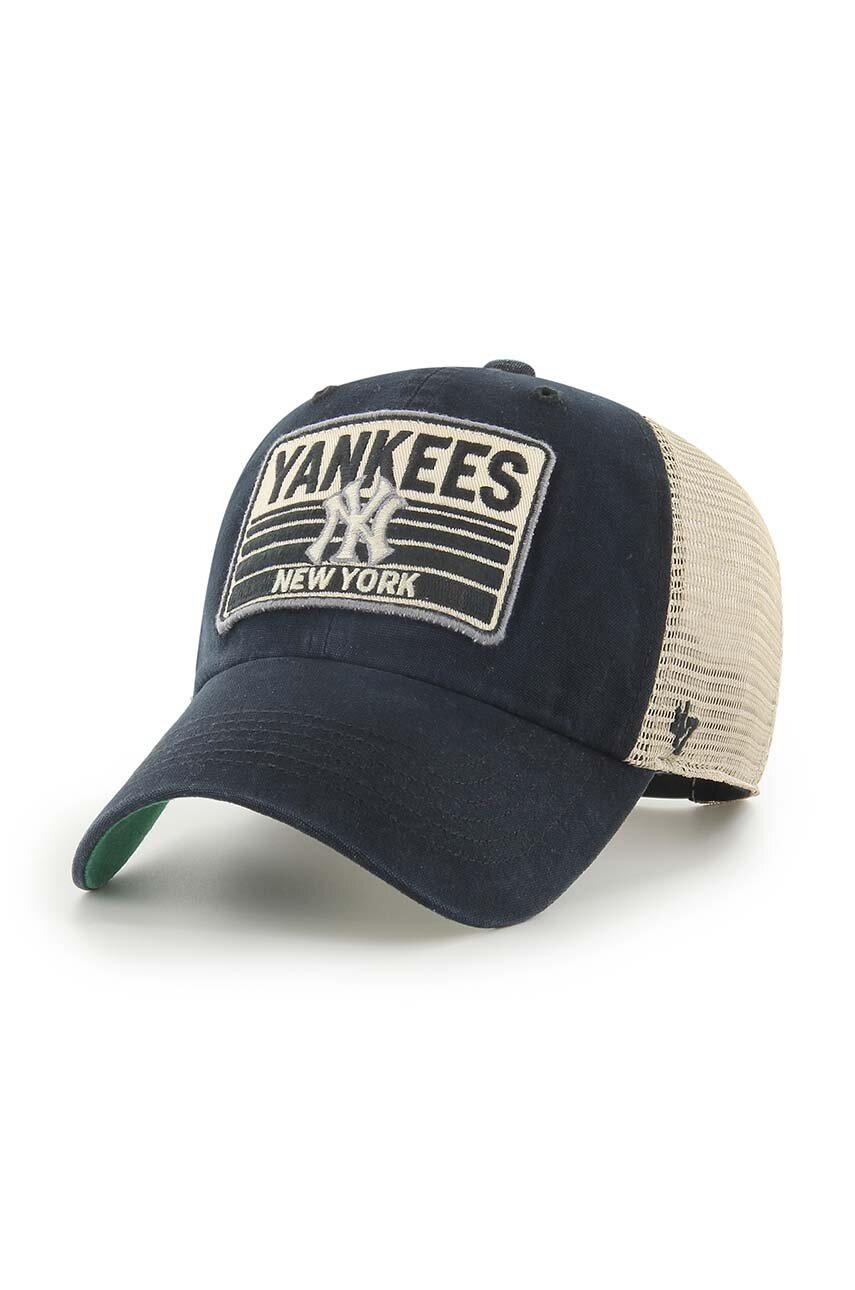 

Шапка с козирка 47 brand MLB New York Yankees в черно с апликация B-FRSTK17BXP-VB, Черен