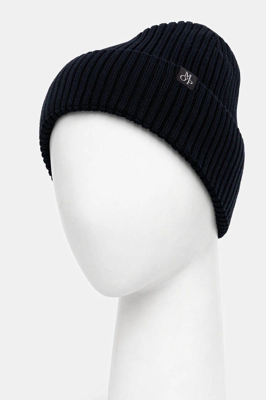 Хлопковая шапка Marc OPolo цвет синий из тонкого трикотажа M29502201116