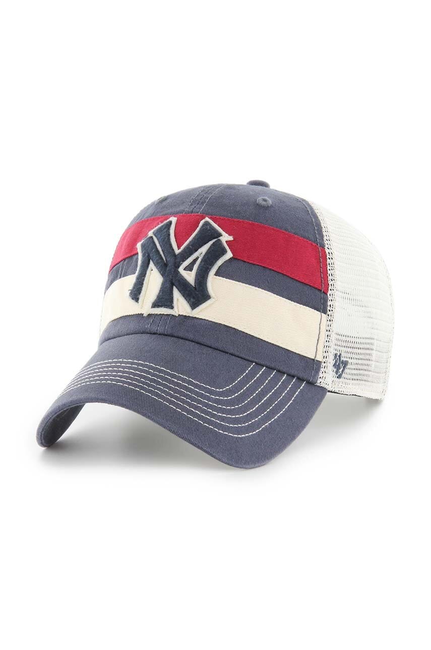 47 brand sapca MLB New York Yankees culoarea albastru marin, cu imprimeu, BCPTN-CLBBN17GWP-VN11 47 brand sapca MLB New York Yankees culoarea albastru marin, cu imprimeu, BCPTN-CLBBN17GWP-VN11