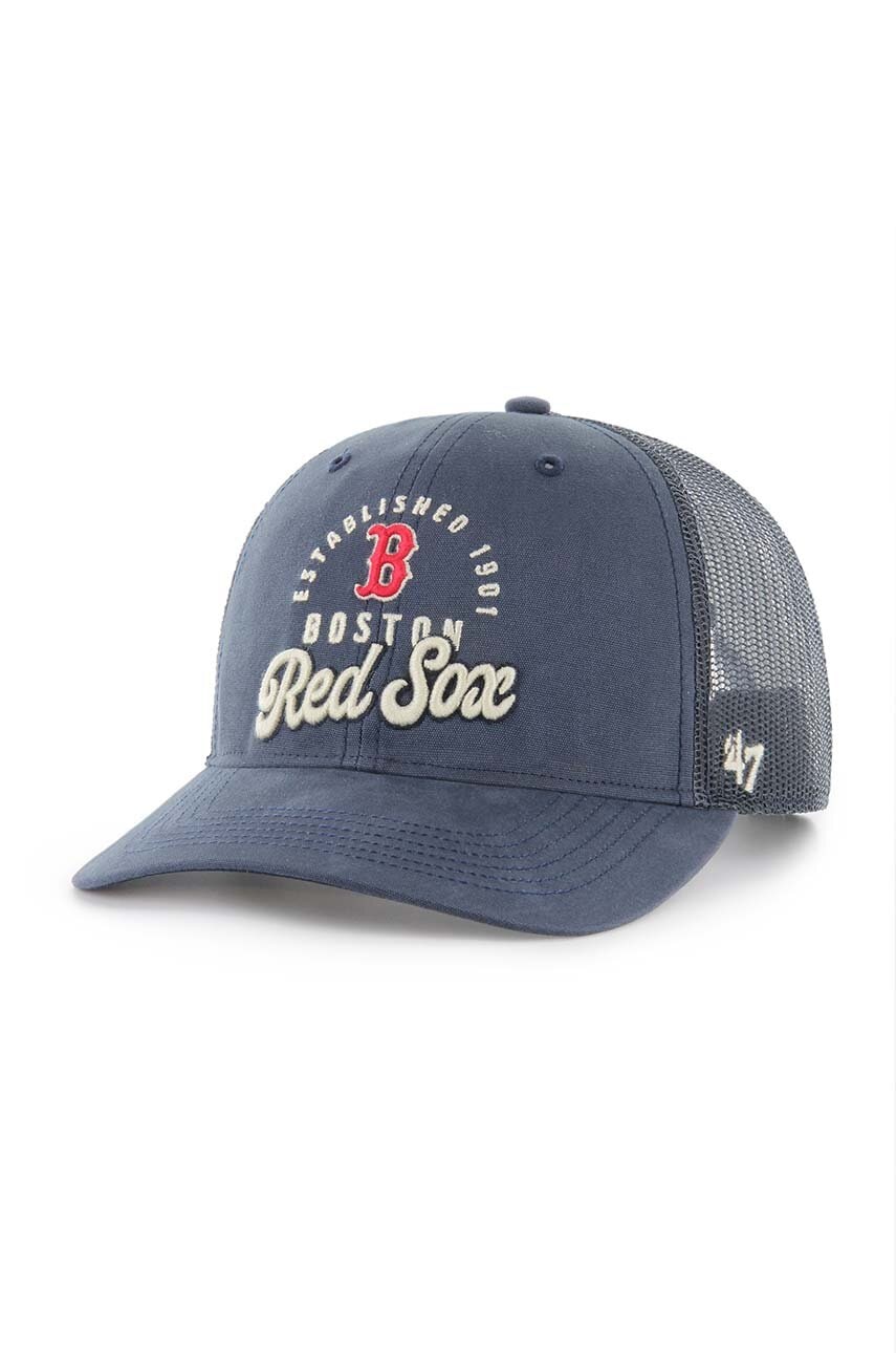 47 brand sapca MLB Boston Red Sox culoarea negru, cu imprimeu, B-PITST02BXP-VNB 47 brand sapca MLB Boston Red Sox culoarea negru, cu imprimeu, B-PITST02BXP-VNB