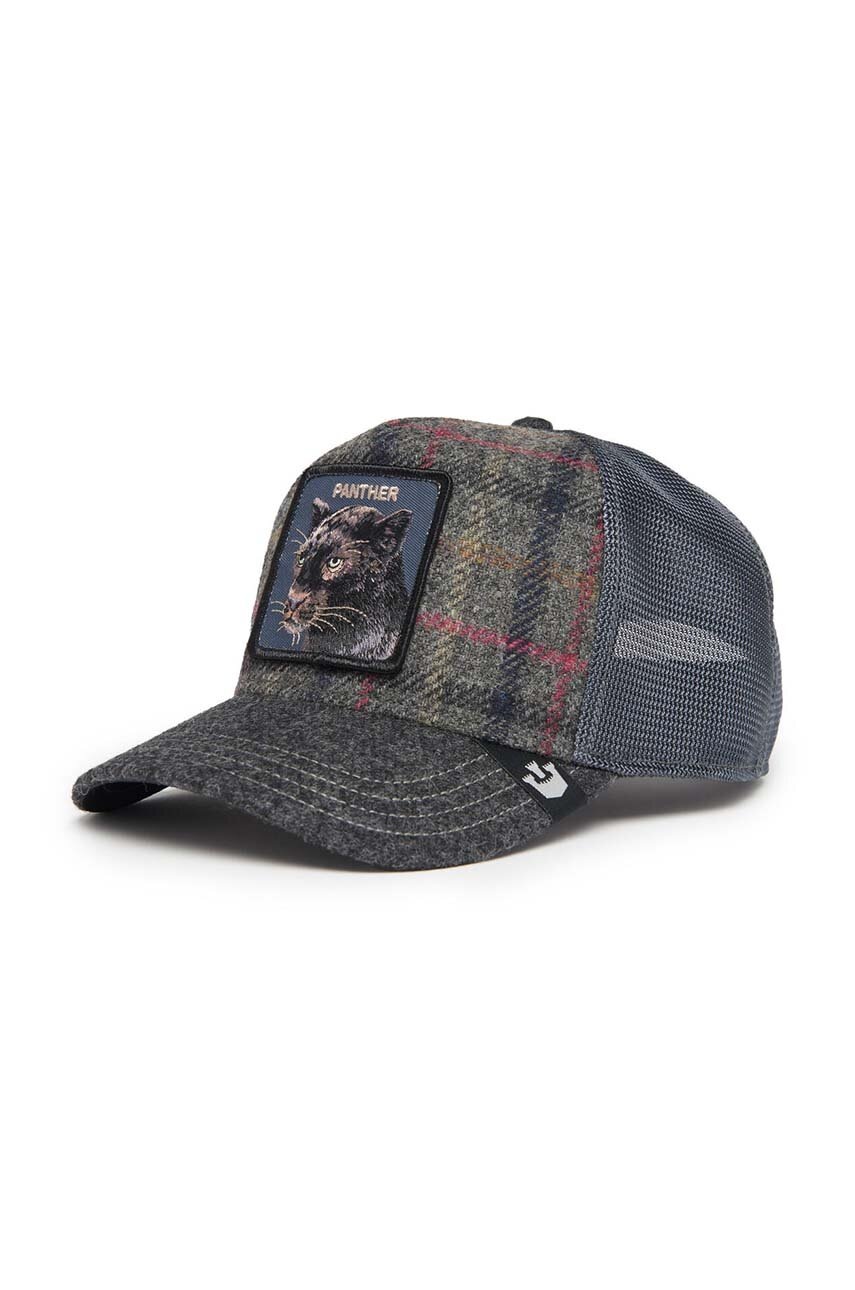 

Шапка с козирка Goorin Bros Moon Panther в сиво с апликация 101-1483, Сив