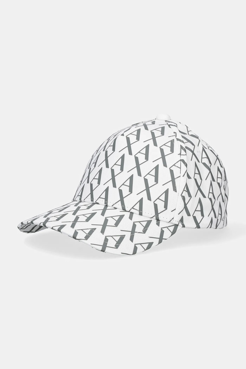 Levně Bavlněná baseballová čepice Armani Exchange černá barva, vzorovaná, 954229 CC813