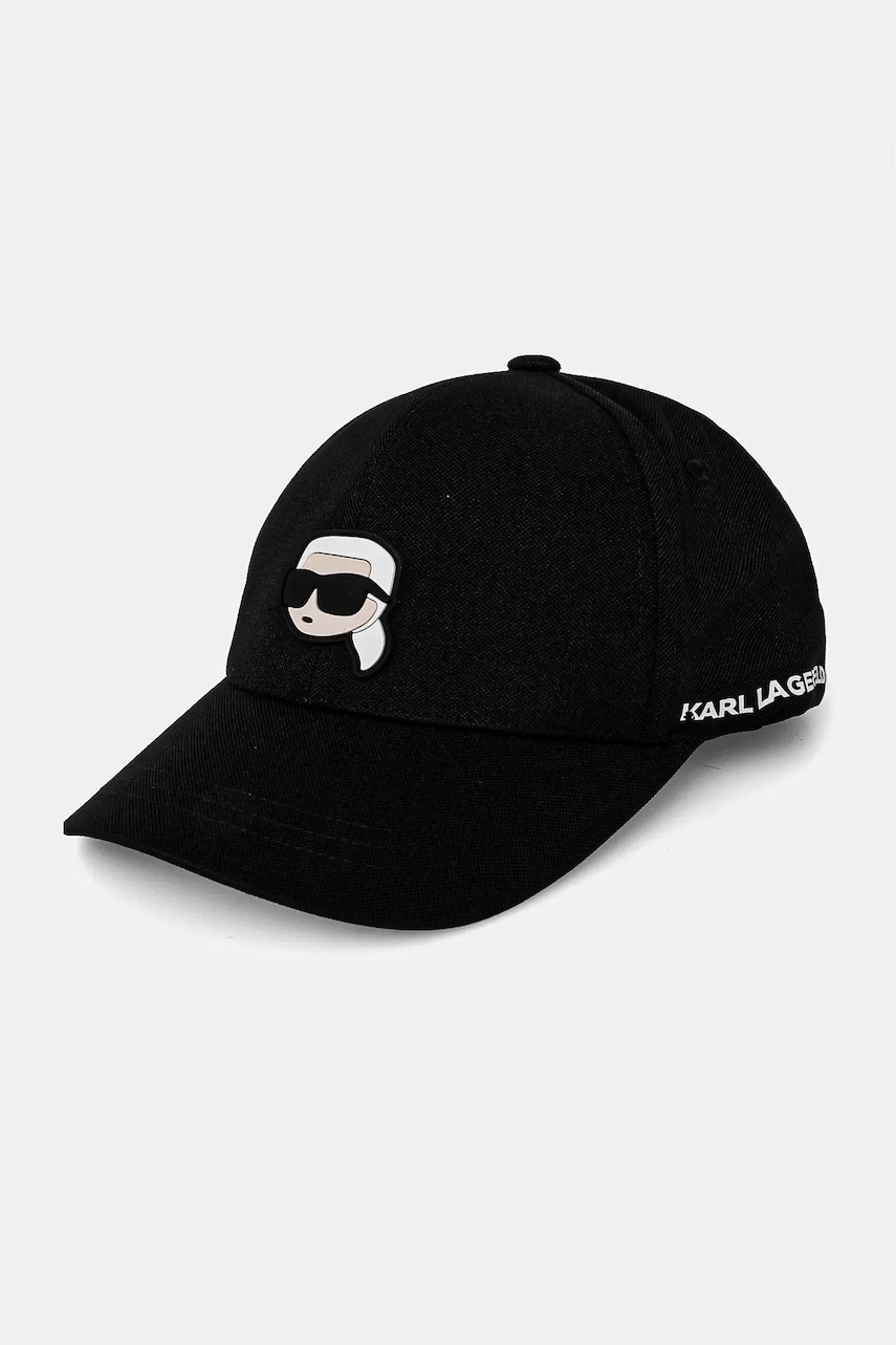 Karl Lagerfeld sapca culoarea negru, cu imprimeu, 500118.805710 Karl Lagerfeld sapca culoarea negru, cu imprimeu, 500118.805710