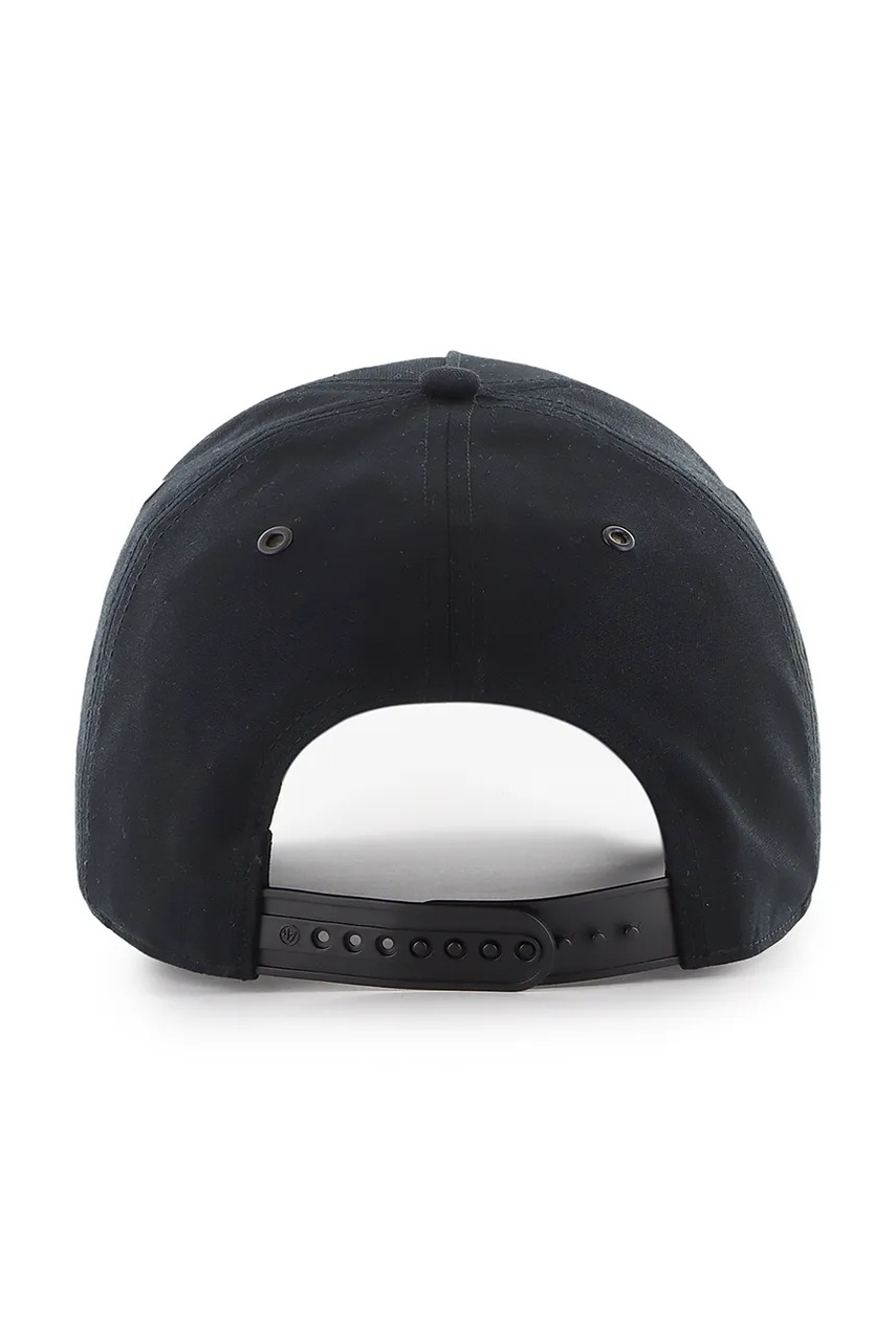 Хлопковая кепка 47 brand MLB New York Yankees цвет чёрный с аппликацией B-PRPDT17GWP-BK