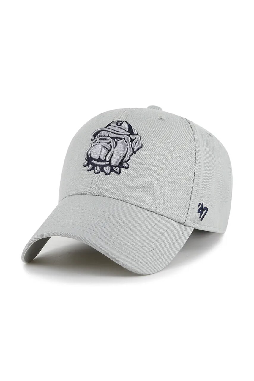 47 brand sapca de baseball din bumbac NCAA Georgetown Hoyas culoarea gri, cu imprimeu, C-MVP1093WBV-GY