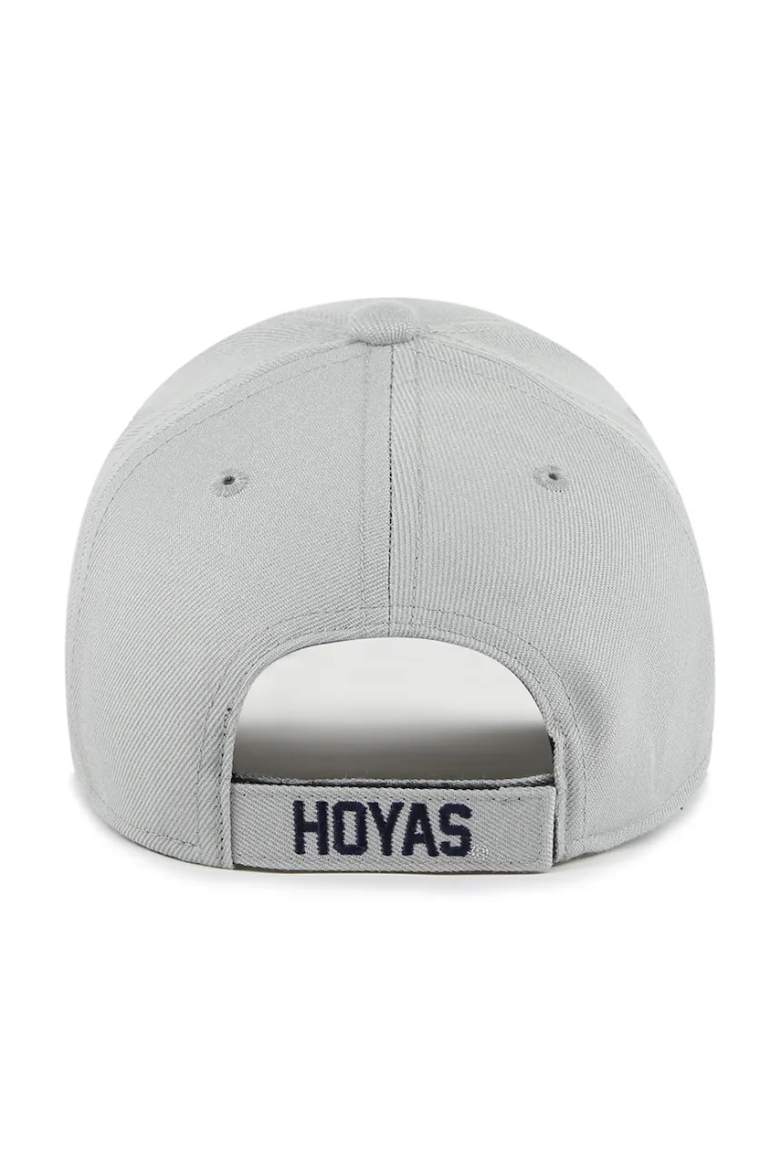 Хлопковая кепка 47 brand NCAA Georgetown Hoyas цвет серый с аппликацией C-MVP1093WBV-GY Хлопковая кепка 47 brand NCAA Georgetown Hoyas цвет серый с аппликацией C-MVP1093WBV-GY