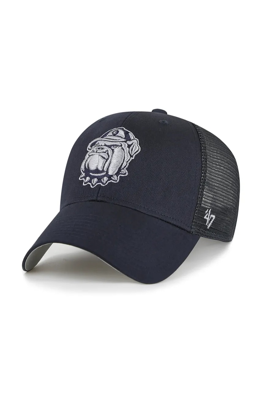 47 brand sapca de baseball din bumbac NCAA Georgetown Hoyas culoarea bleumarin, uni, C-BRANS1093CTP-NY