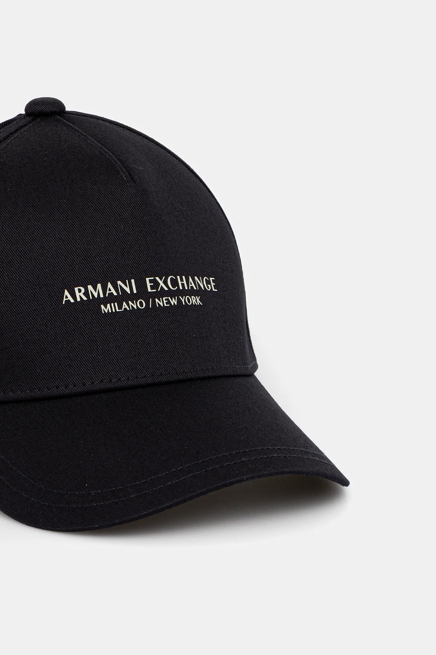 Хлопковая кепка Armani Exchange цвет чёрный XM001694 AF15502 Хлопковая кепка Armani Exchange цвет чёрный XM001694 AF15502