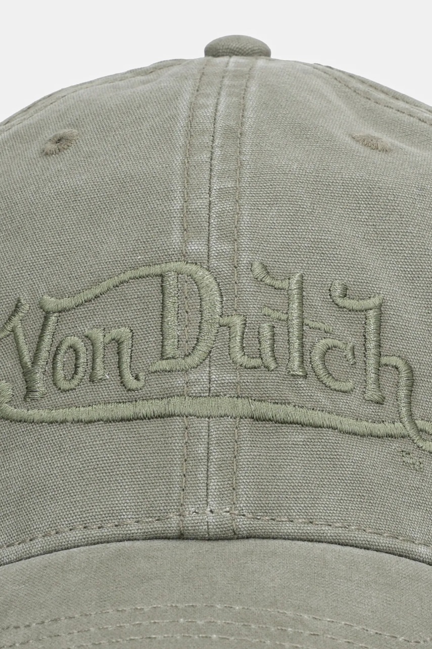 Хлопковая кепка Von Dutch цвет зелёный VD.0.CAS1.FORESTNK