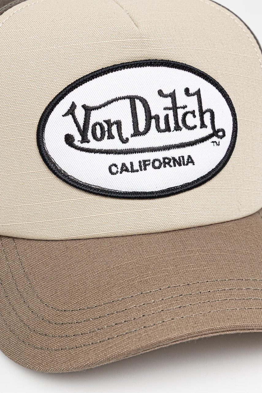Хлопковая кепка Von Dutch цвет зелёный VD.0.CAS1.JAC Хлопковая кепка Von Dutch цвет зелёный VD.0.CAS1.JAC