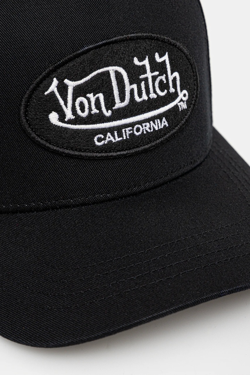 Хлопковая кепка Von Dutch цвет чёрный VD.0.CAS1.LOFB02 Хлопковая кепка Von Dutch цвет чёрный VD.0.CAS1.LOFB02