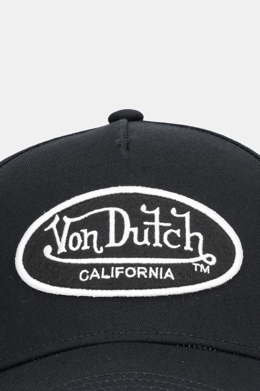 Хлопковая кепка Von Dutch цвет чёрный VD.0.CAS1.LOFB6 Хлопковая кепка Von Dutch цвет чёрный VD.0.CAS1.LOFB6