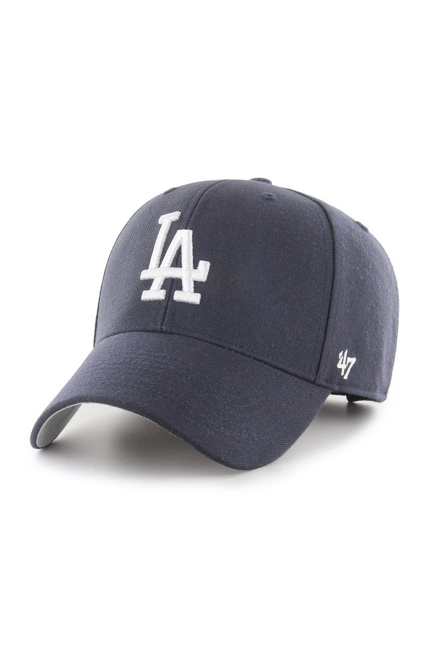 47brand șapcă MLB Los Angeles Dodgers culoarea albastru marin, cu imprimeu