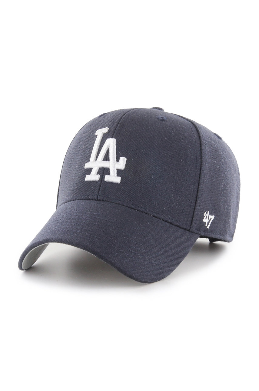 47brand șapcă MLB Los Angeles Dodgers Culoarea Albastru Marin, Cu Imprimeu