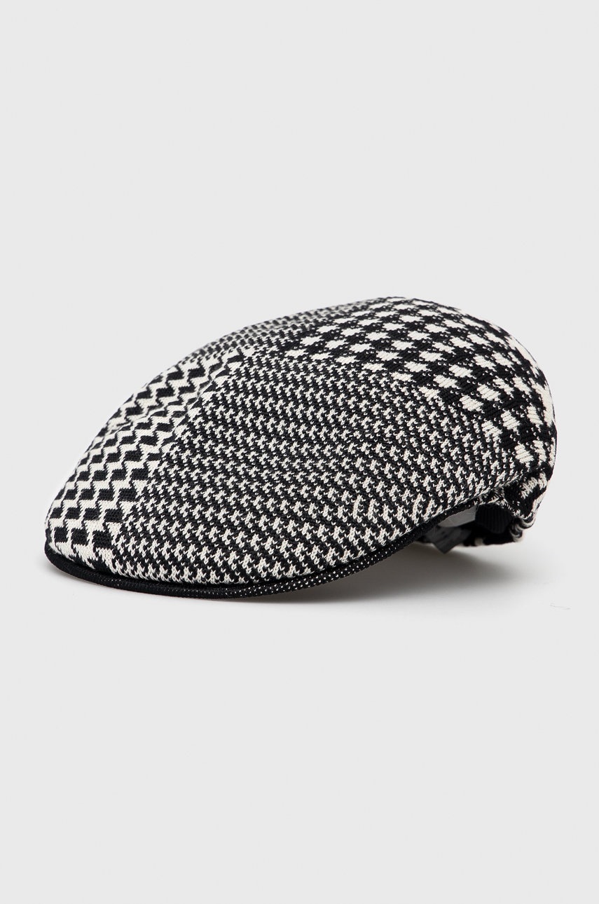 

Каскет с вълна Kangol в черно, Черен
