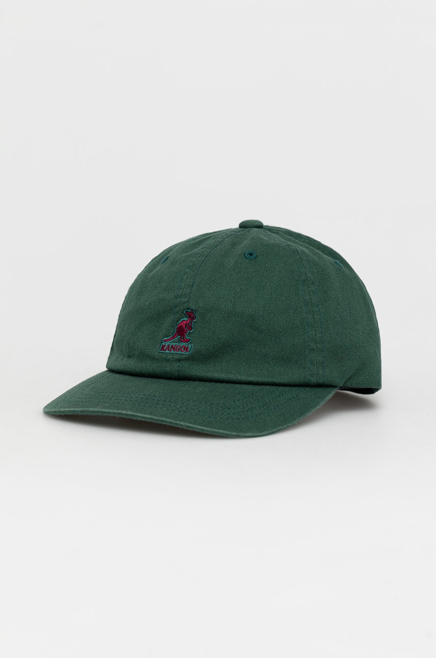 Kangol șapcă culoarea verde, material uni K5165HT.AL351-AL351 Kangol șapcă culoarea verde, material uni K5165HT.AL351-AL351