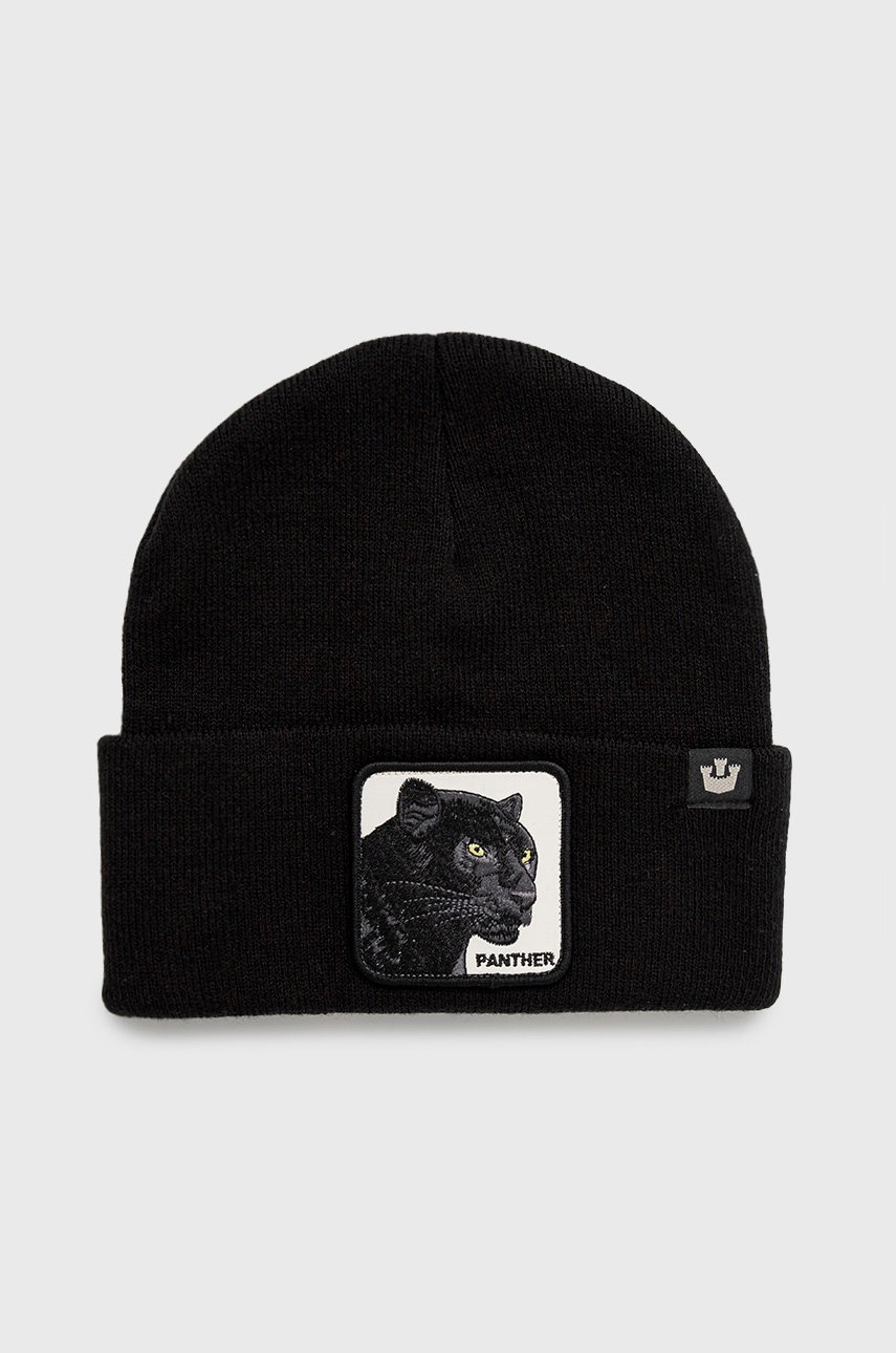 

Шапка Goorin Bros в черно с фина плетка, Черен