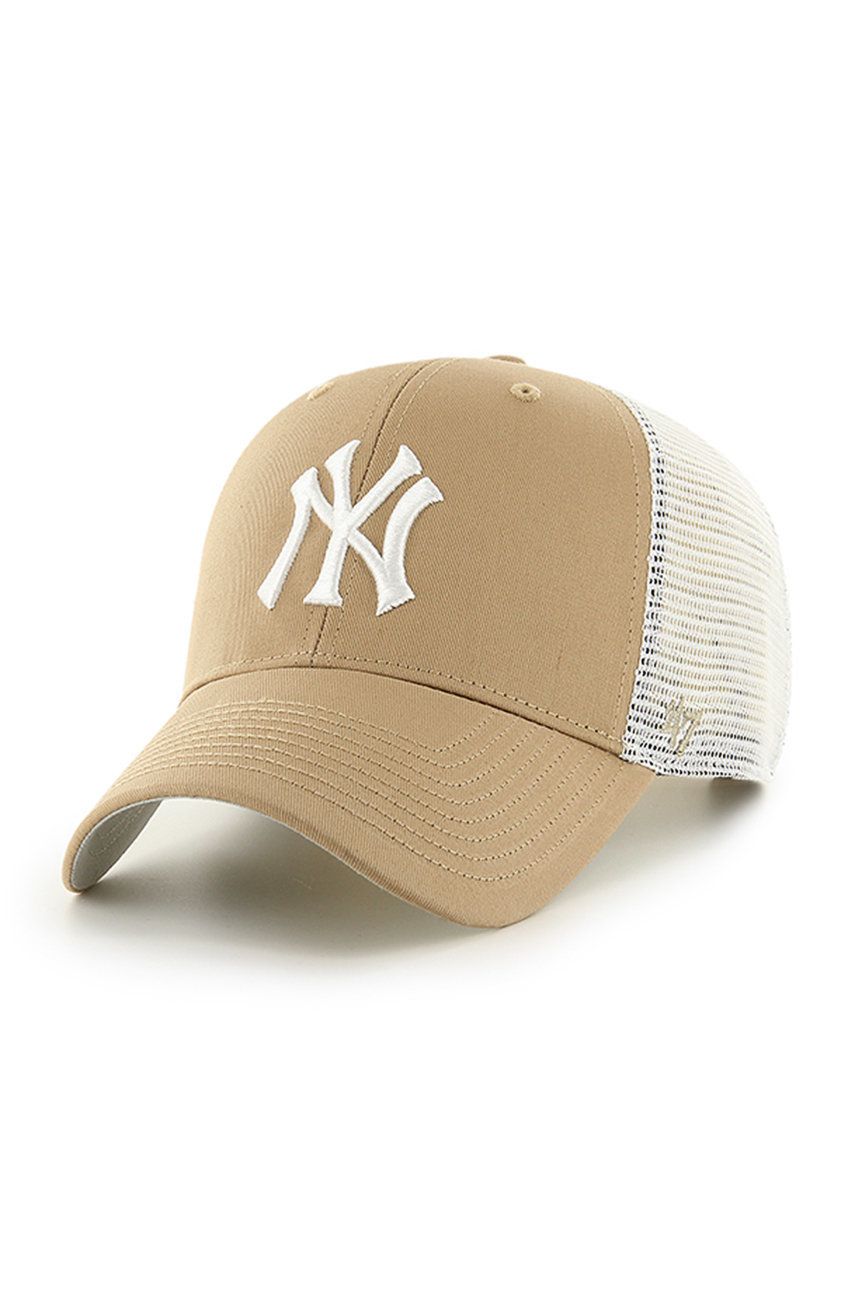 Čepice 47brand MLB New York Yankees žlutá barva, s aplikací - béžová -  Materiál č. 1: 100% Bav