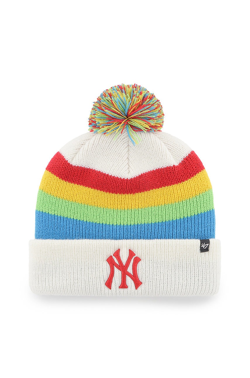 

Шапка 47brand в бяло с фина плетка, Бял