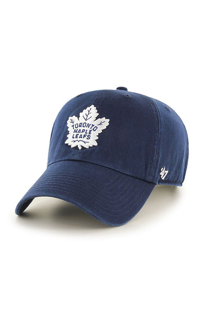 47brand șapcă NHL Toronto Maple Leafs culoarea bleumarin, cu imprimeu H-RGW18GWS-NYB