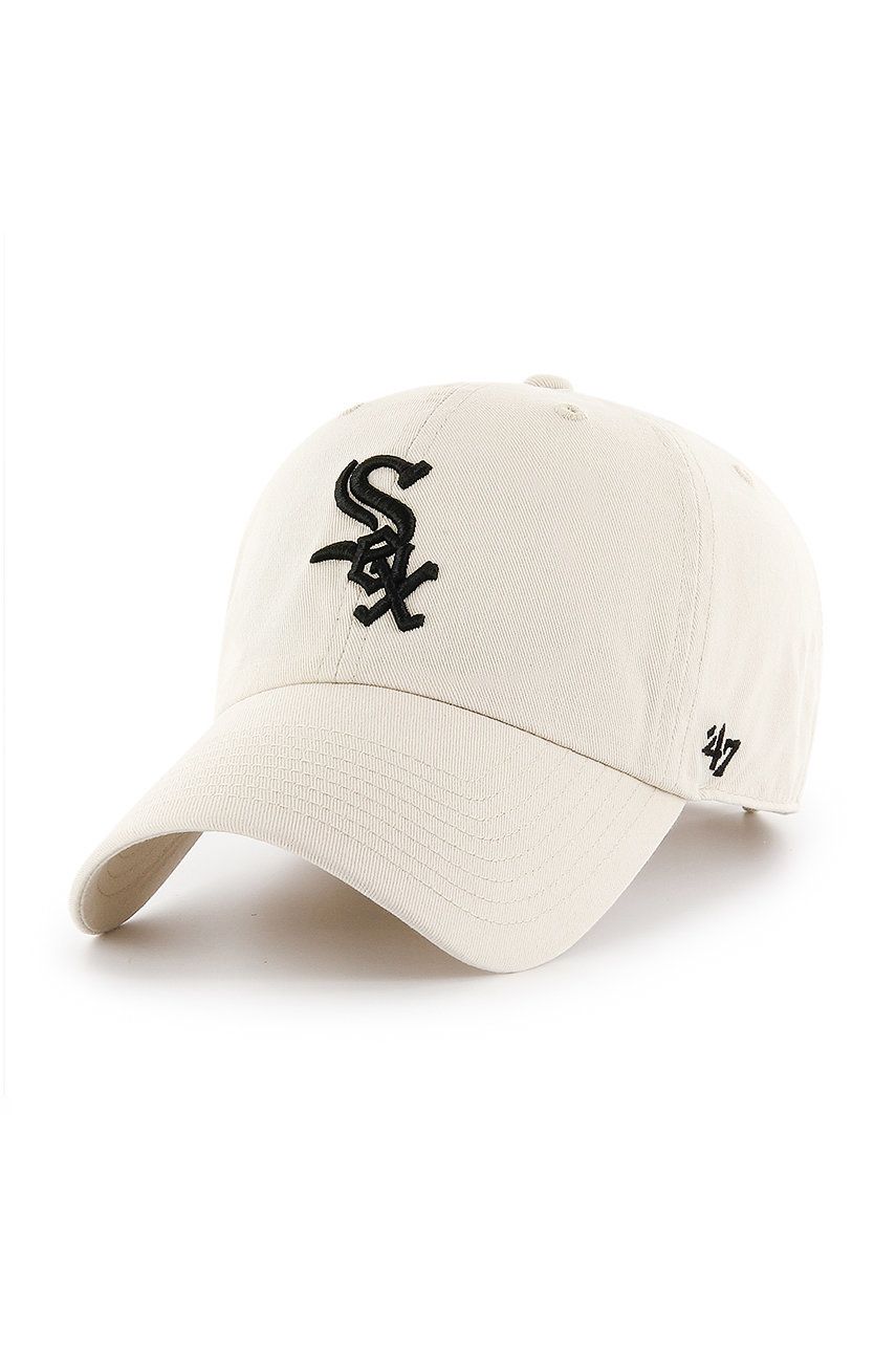 47brand șapcă Chicago White Sox culoarea bej, cu imprimeu 47brand