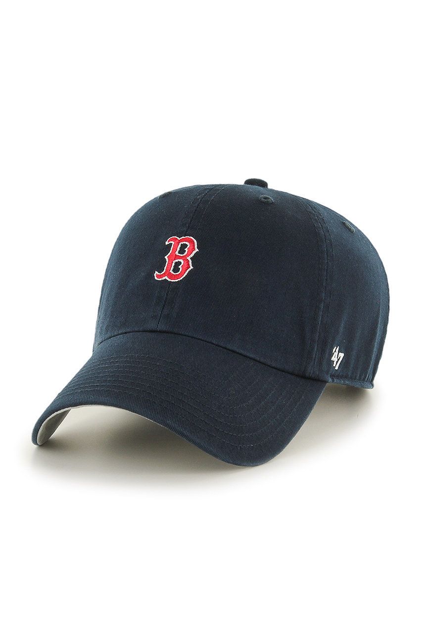 47brand șapcă Boston Red Sox culoarea albastru marin, cu imprimeu