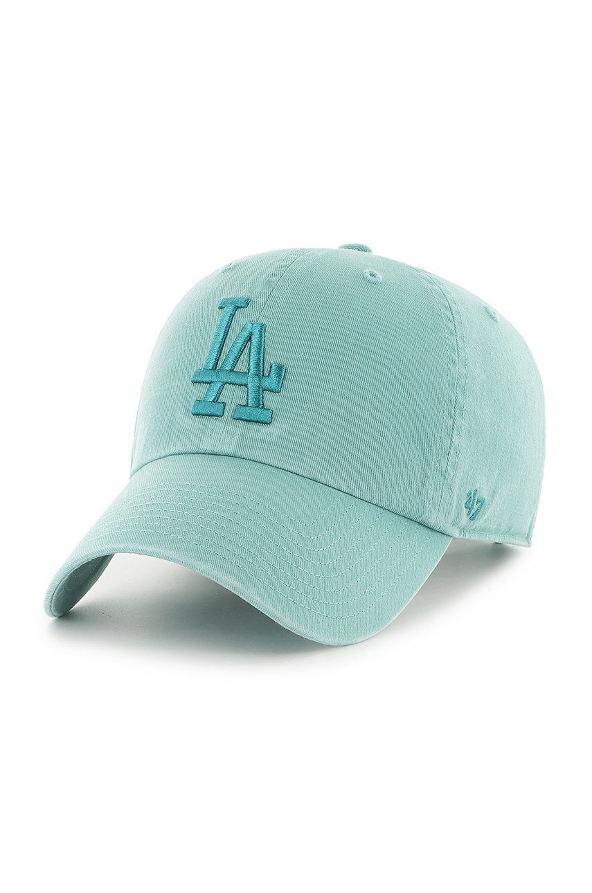 47brand czapka Los Angeles Dodgers kolor turkusowy z aplikacją