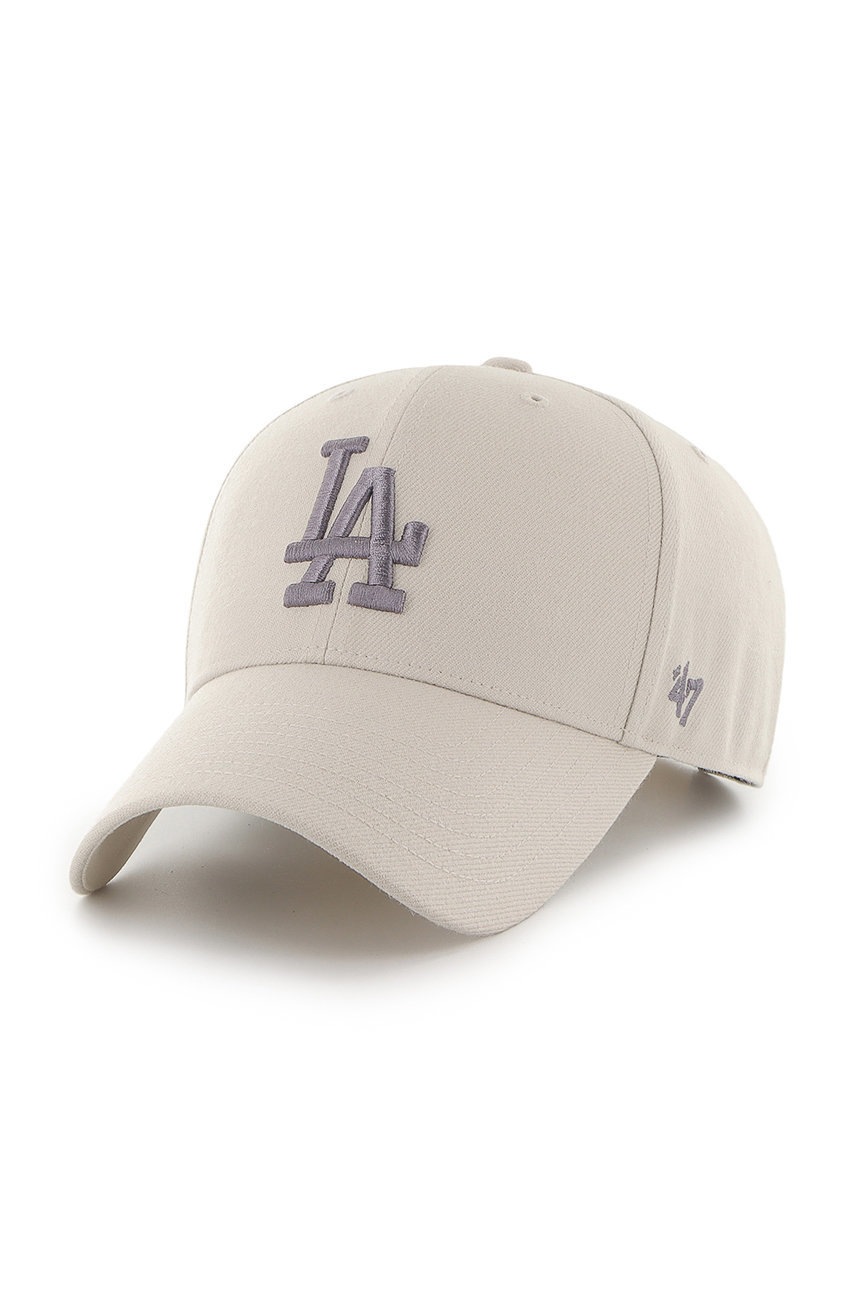 

Шапка 47brand Los Angeles Dodgers в сиво с апликация, Сив