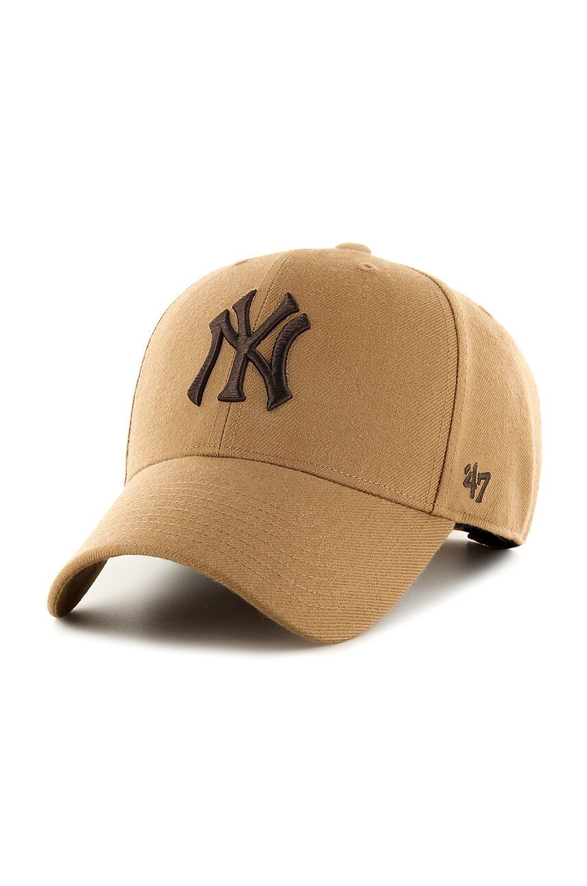 47brand sapca new york yankees culoarea auriu, cu imprimeu