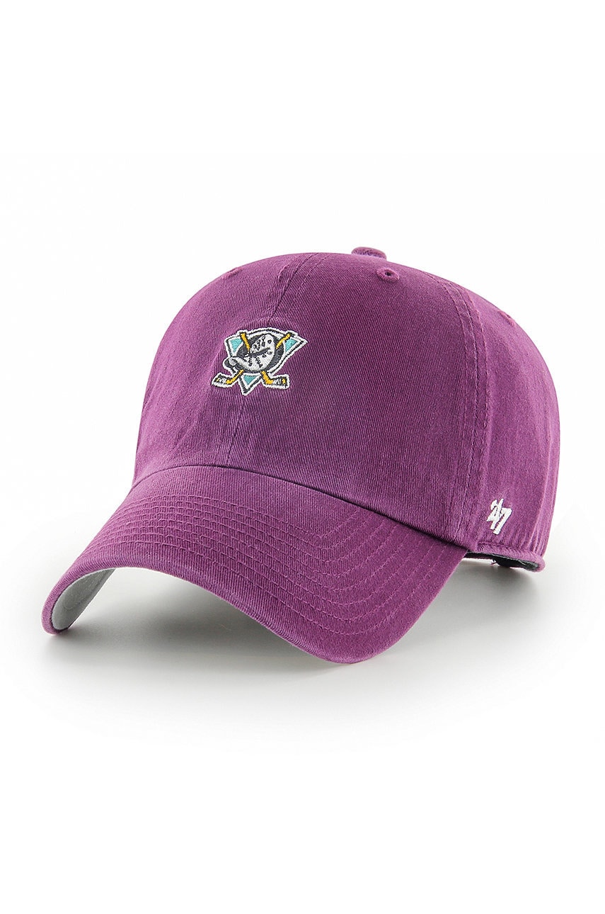 47brand Sapca Anaheim Ducks Culoarea Violet, Cu Imprimeu