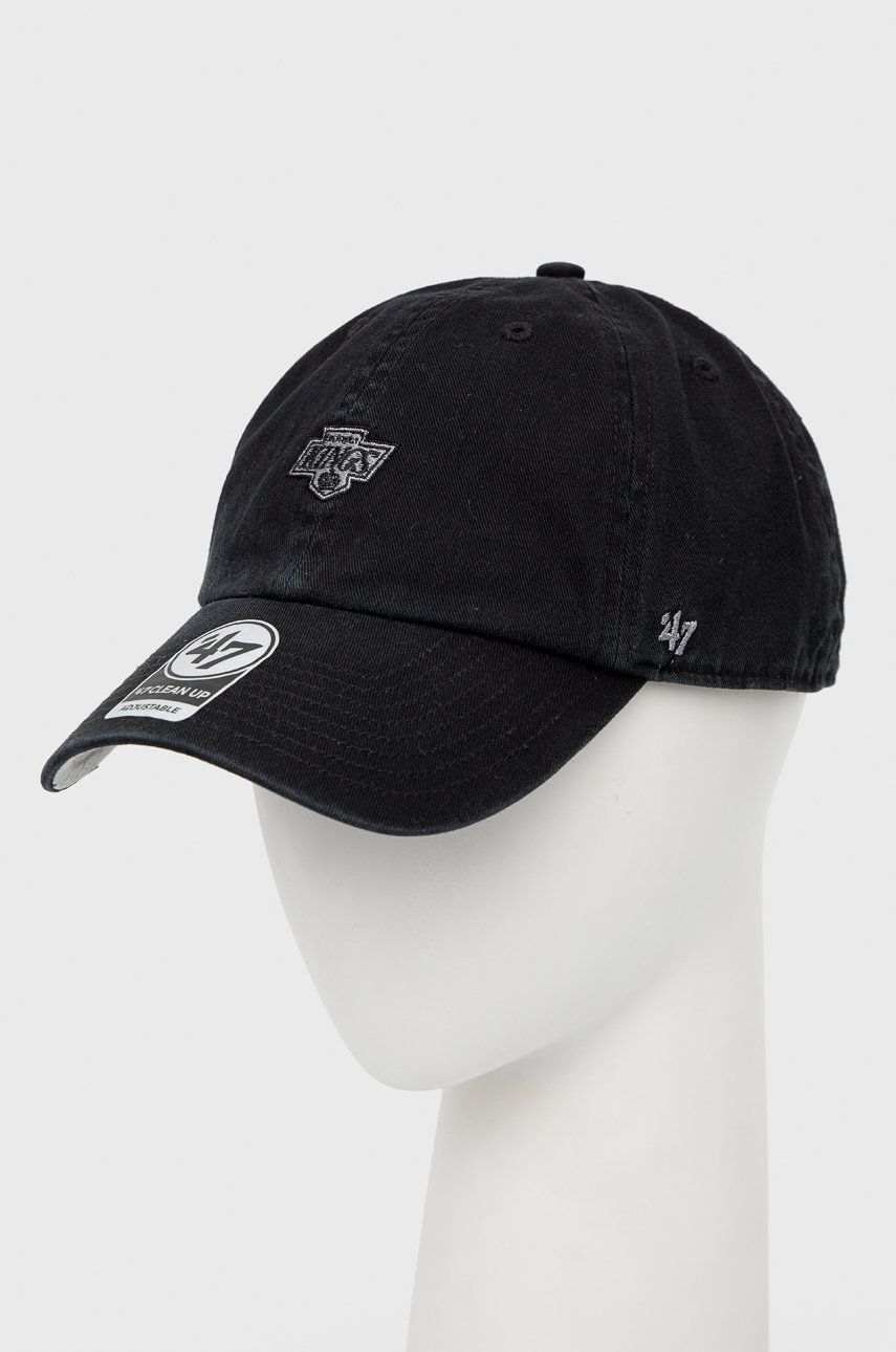 47brand șapcă NHL Los Angeles Kings Culoarea Negru, Cu Imprimeu
