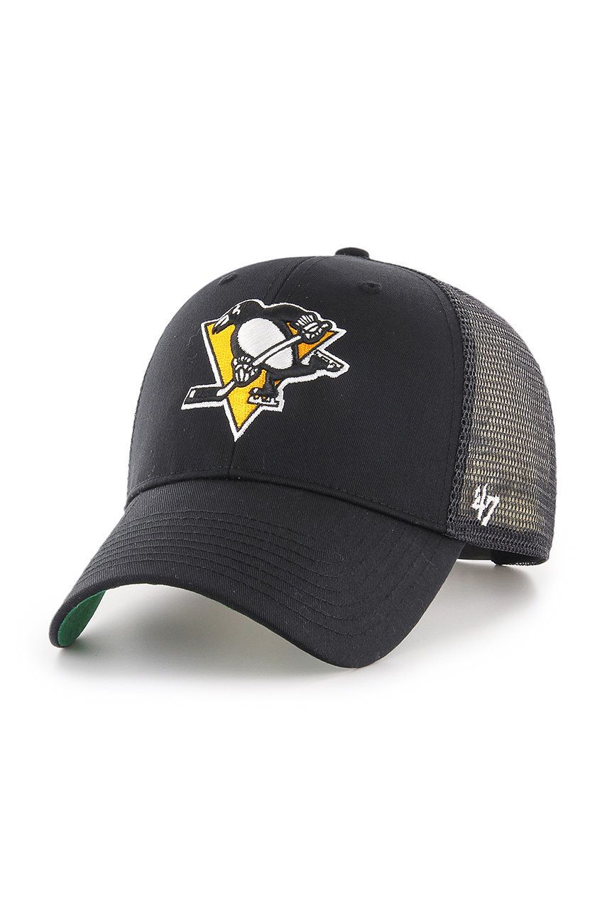 47brand șapcă Pittsburgh Penguins culoarea negru, cu imprimeu