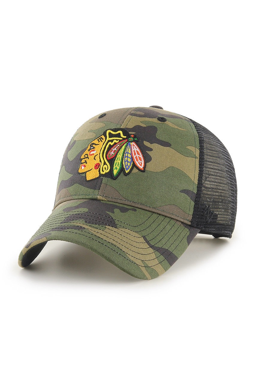 

Шапка 47 brand Chicago Blackhawks NHL с апликация H-CBRAN04GWP-CM, Зелен