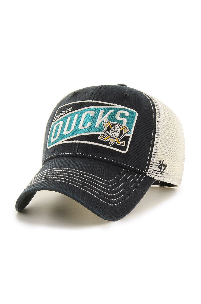 47brand șapcă Anaheim Ducks culoarea negru, cu imprimeu