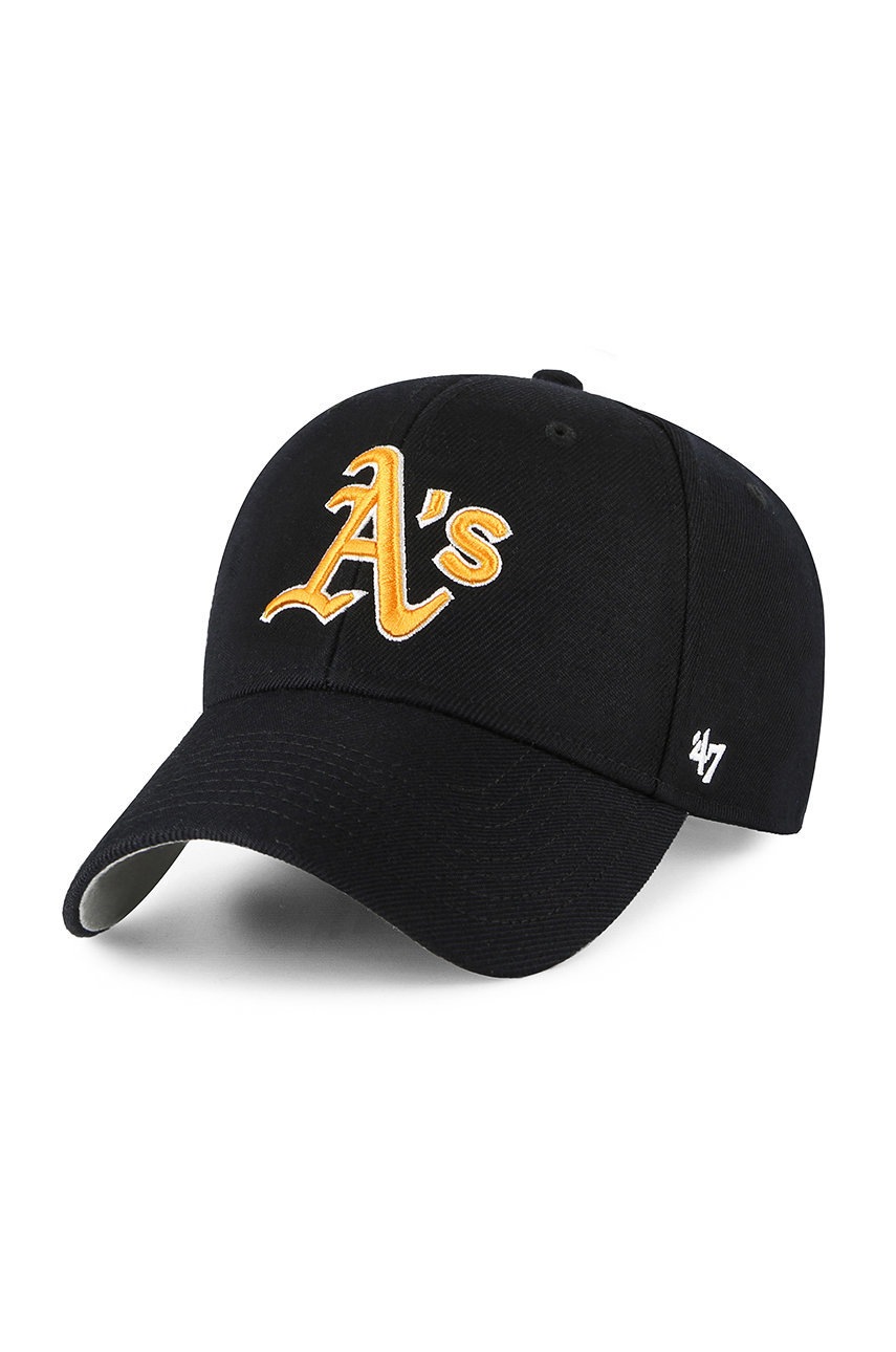 

Шапка 47brand Oakland Athletics в черно с апликация, Черен