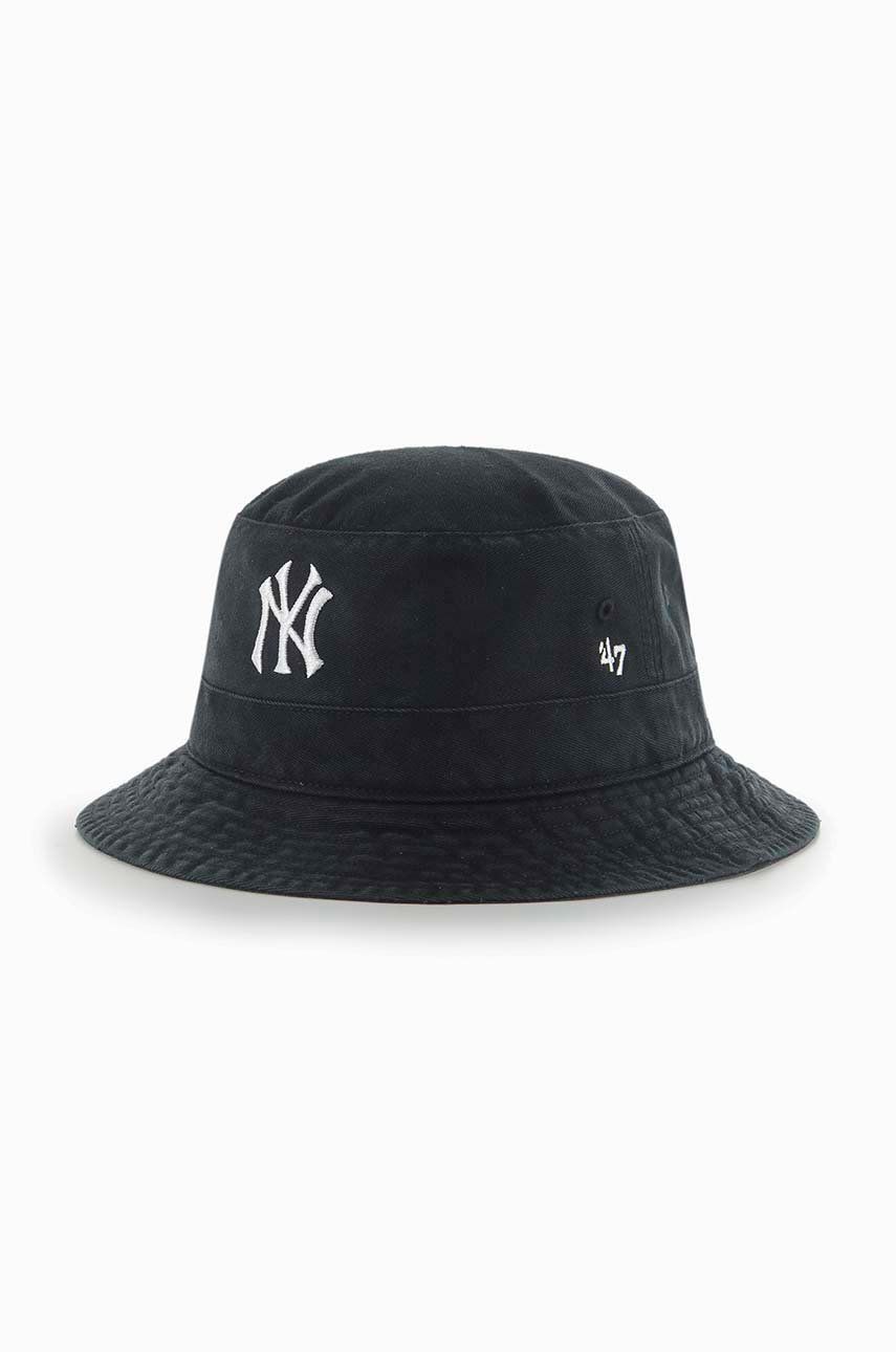 Bavlněná čepice 47brand New York Yankeees černá barva - černá -  100% Bavlna