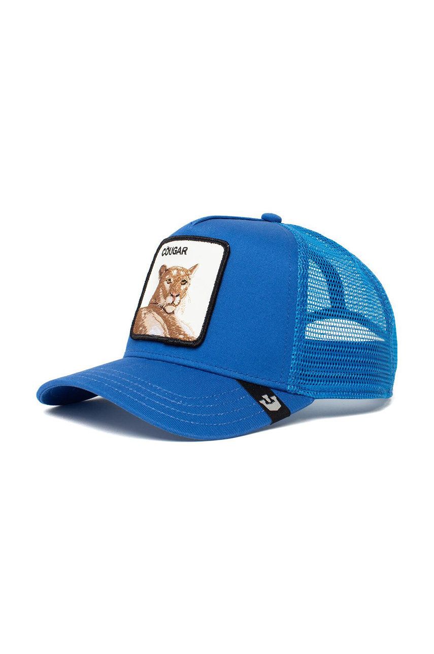 Goorin Bros czapka kolor turkusowy z aplikacją