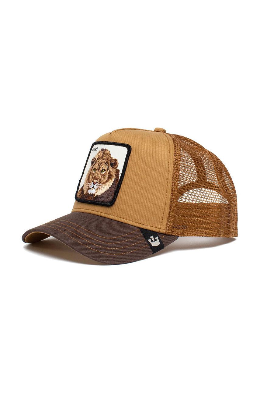 Goorin Bros czapka kolor brązowy z aplikacją