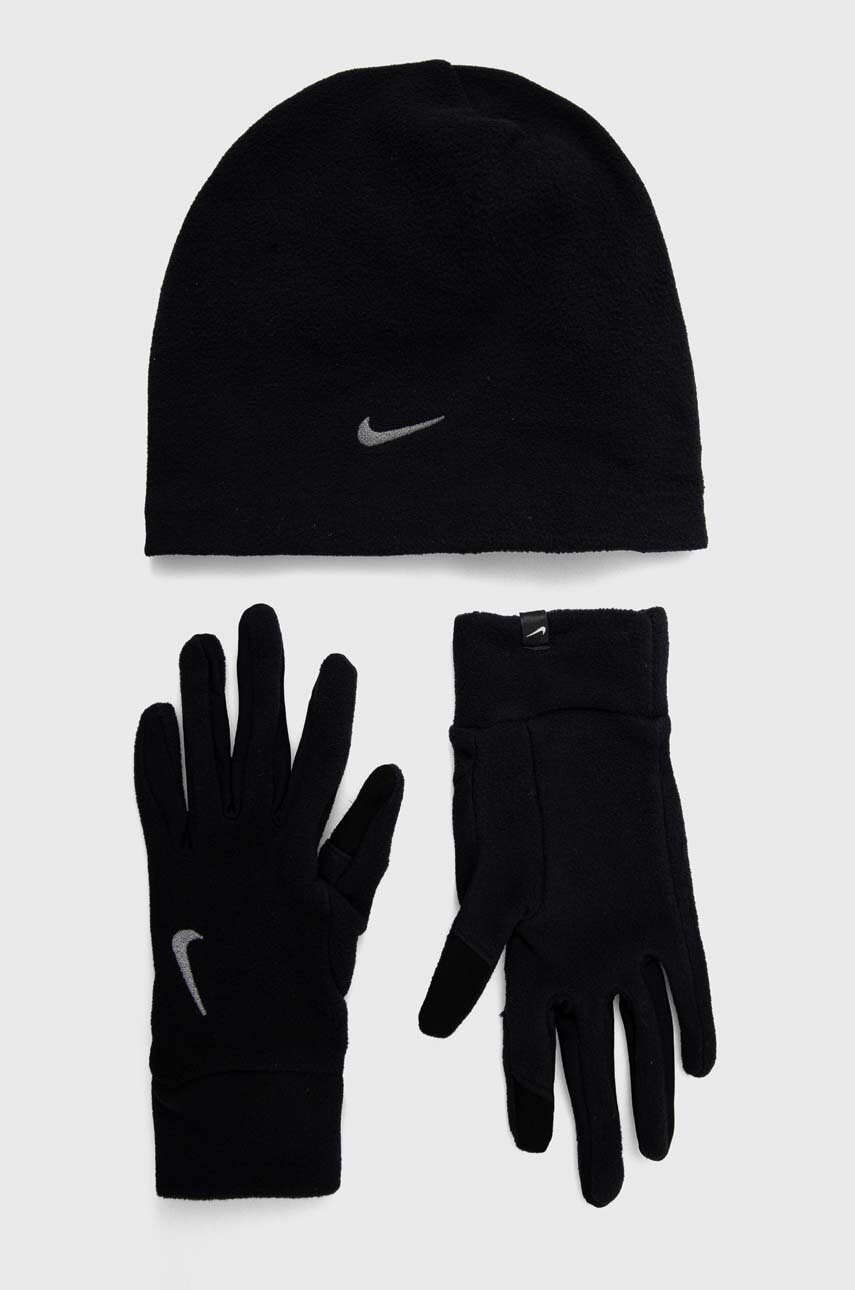 Nike caciula si manusi culoarea negru