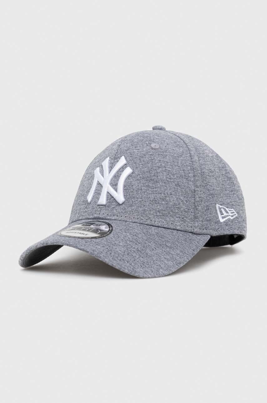 New Era șapcă de baseball din bumbac culoarea gri, cu imprimeu New Era șapcă de baseball din bumbac culoarea gri, cu imprimeu