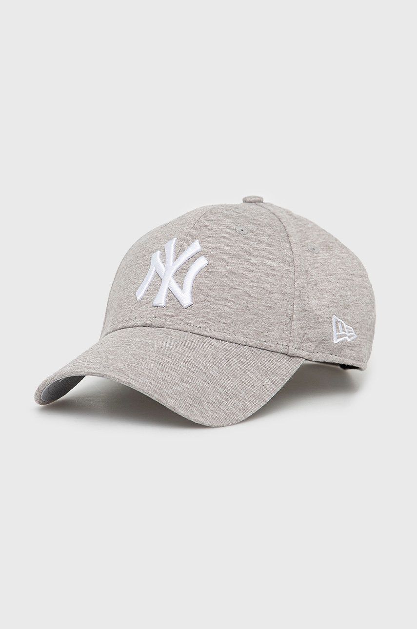 New Era șapcă de baseball din bumbac culoarea gri, cu imprimeu