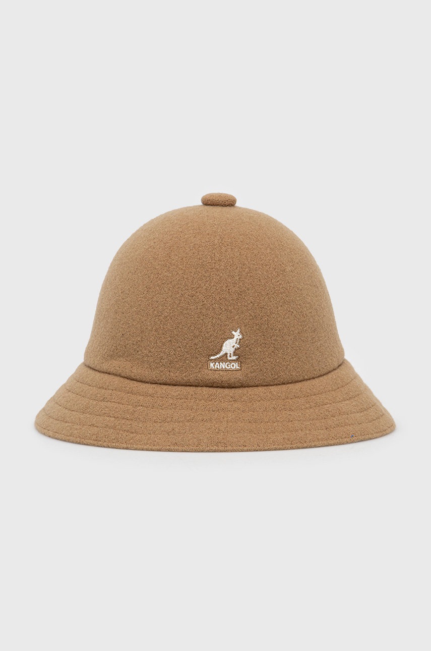 

Вълнена капела Kangol в бежово от вълна, Бежов