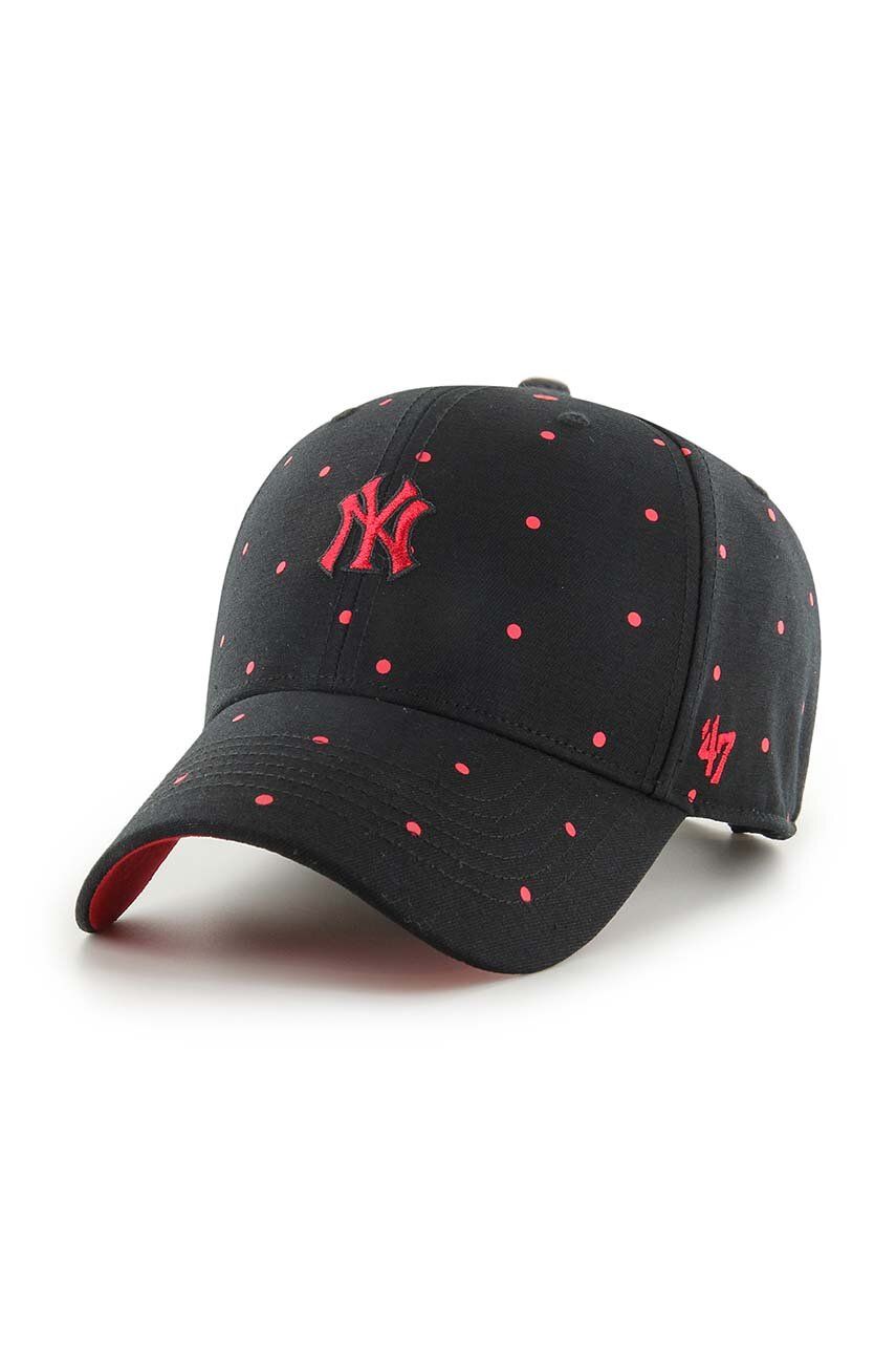 47brand Sapca Din Bumbac Mlb New York Yankees Culoarea Negru, Modelator