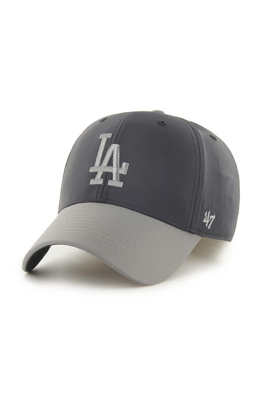 Kšiltovka 47brand MLB Los Angeles Dodgers šedá barva, s aplikací