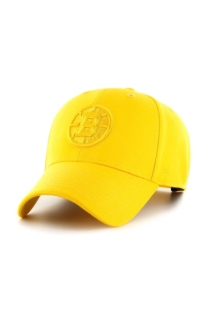 

Кепка з домішкою вовни 47brand NHL Boston Bruins колір жовтий з аплікацією